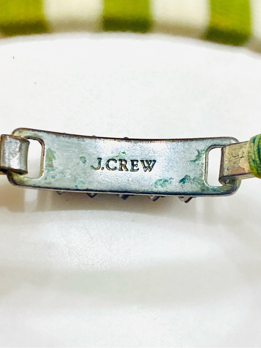 J. Crew Green, White and Purple Stone Accent Wrapped Bracelet - Picture 4 of 5